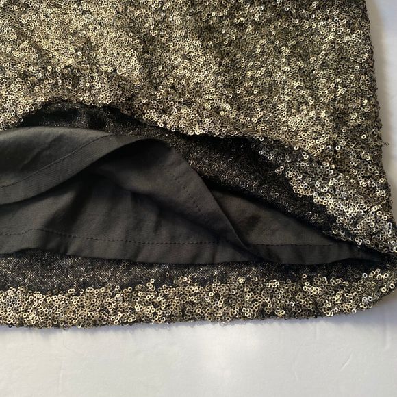 MM Couture by Miss Me Dress Womens Small Teal Chiffon Gold Sequin Multim… - Picture 8 of 15